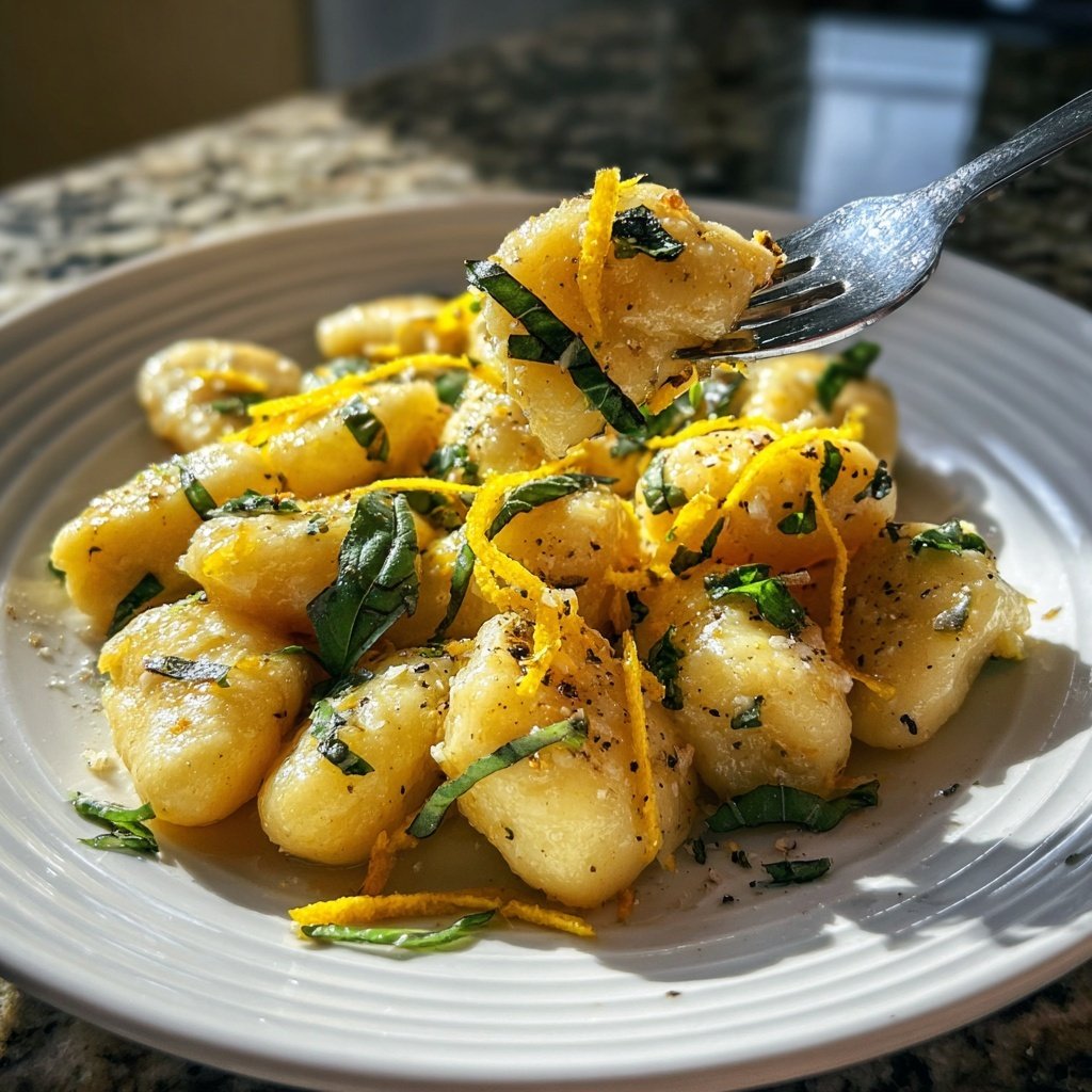 Romantic Lemon Butter Gnocchi