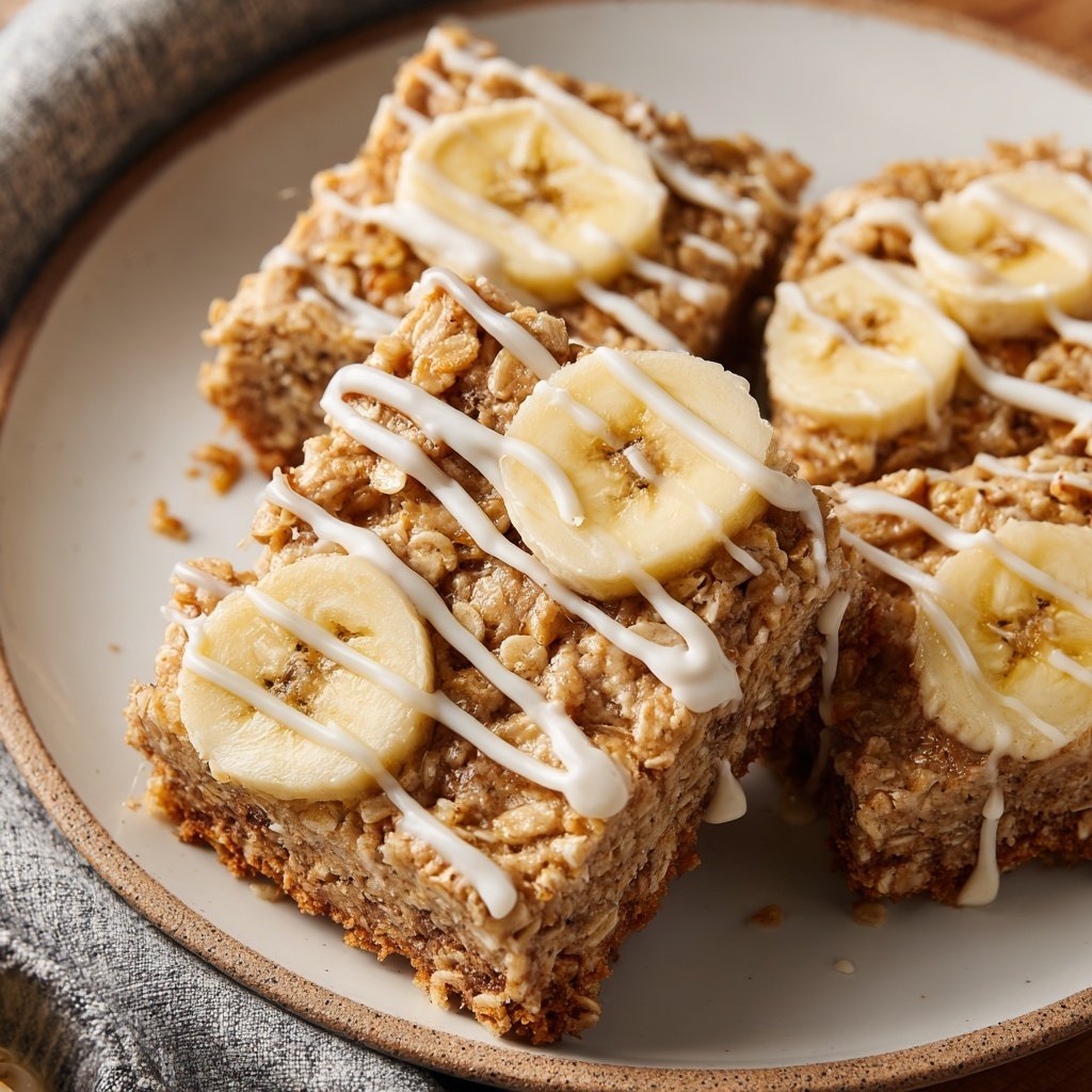 Banana Oat Yogurt Squares