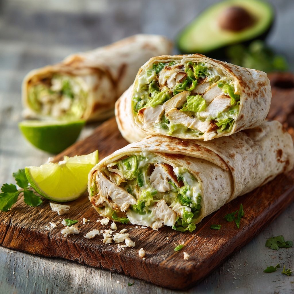 Healthy Chicken And Avocado Wrap