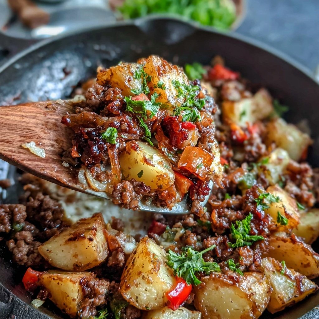 Hamburger Meat And Potato Skillet