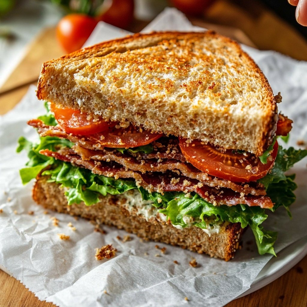 Healthy BLT Sandwich Lunch