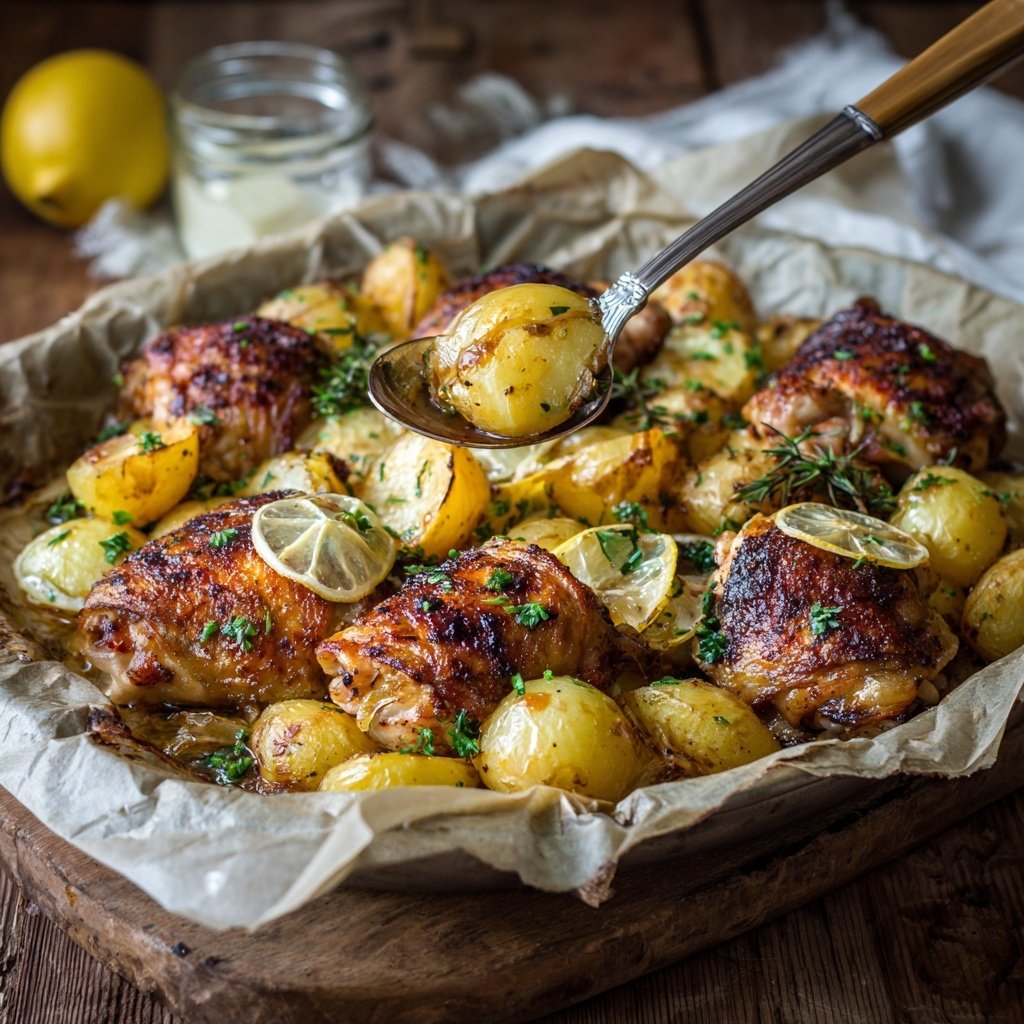 One Pan Lemon Chicken And Potatoes