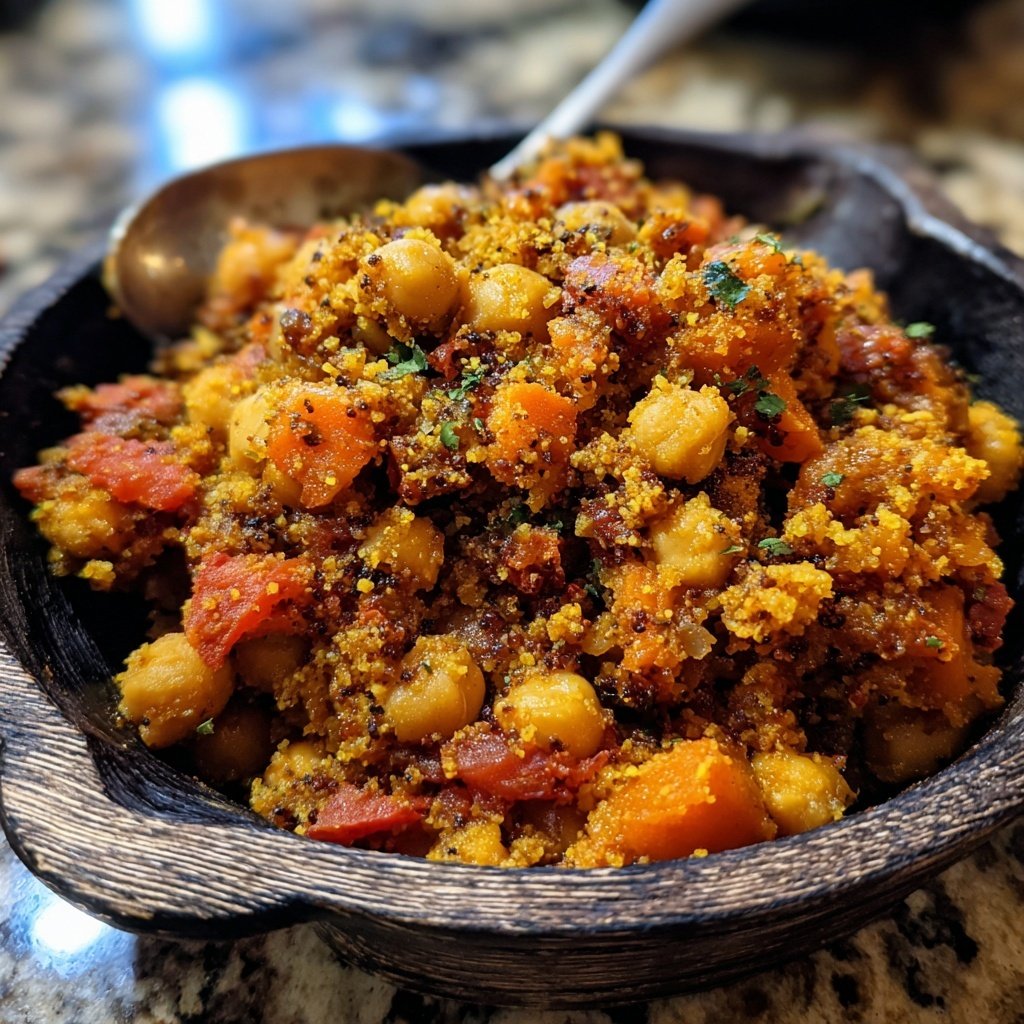 Healthy Crockpot Chickpea Tagine