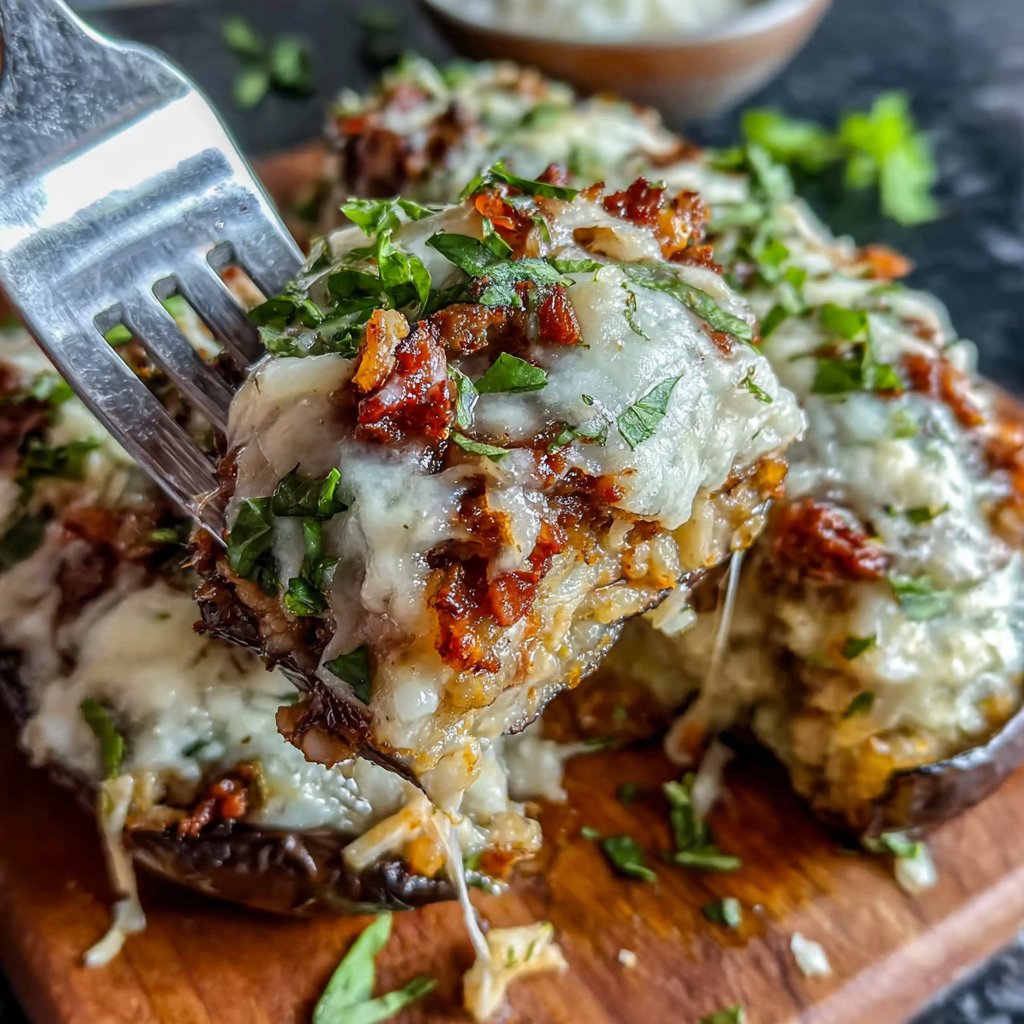 Ground Beef And Rice Stuffed Eggplant