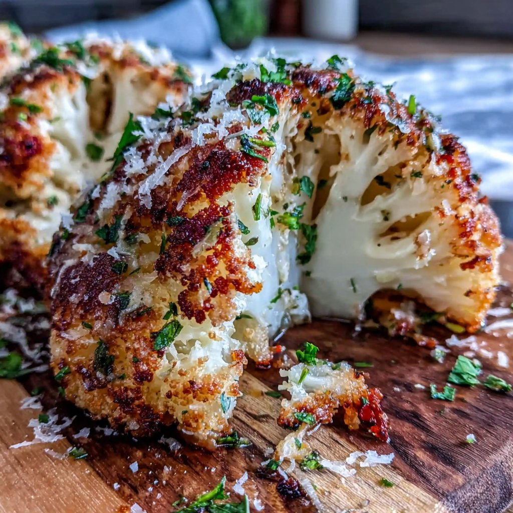 Lemon Parmesan Roasted Cauliflower