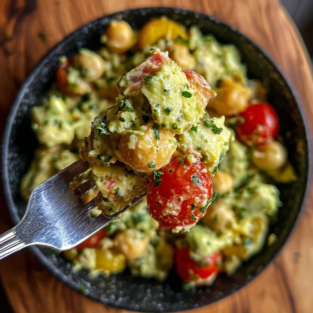 Healthy & Light Avocado Chickpea Salad