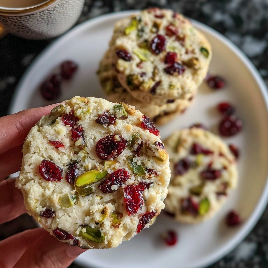 Cranberry Pistachio Shortbread Cookies: The Holiday Cookie That Actually Looks Fancy