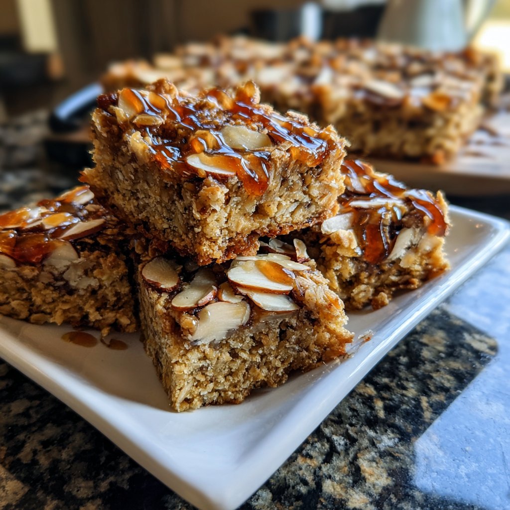 Vanilla Almond Oat Breakfast Squares