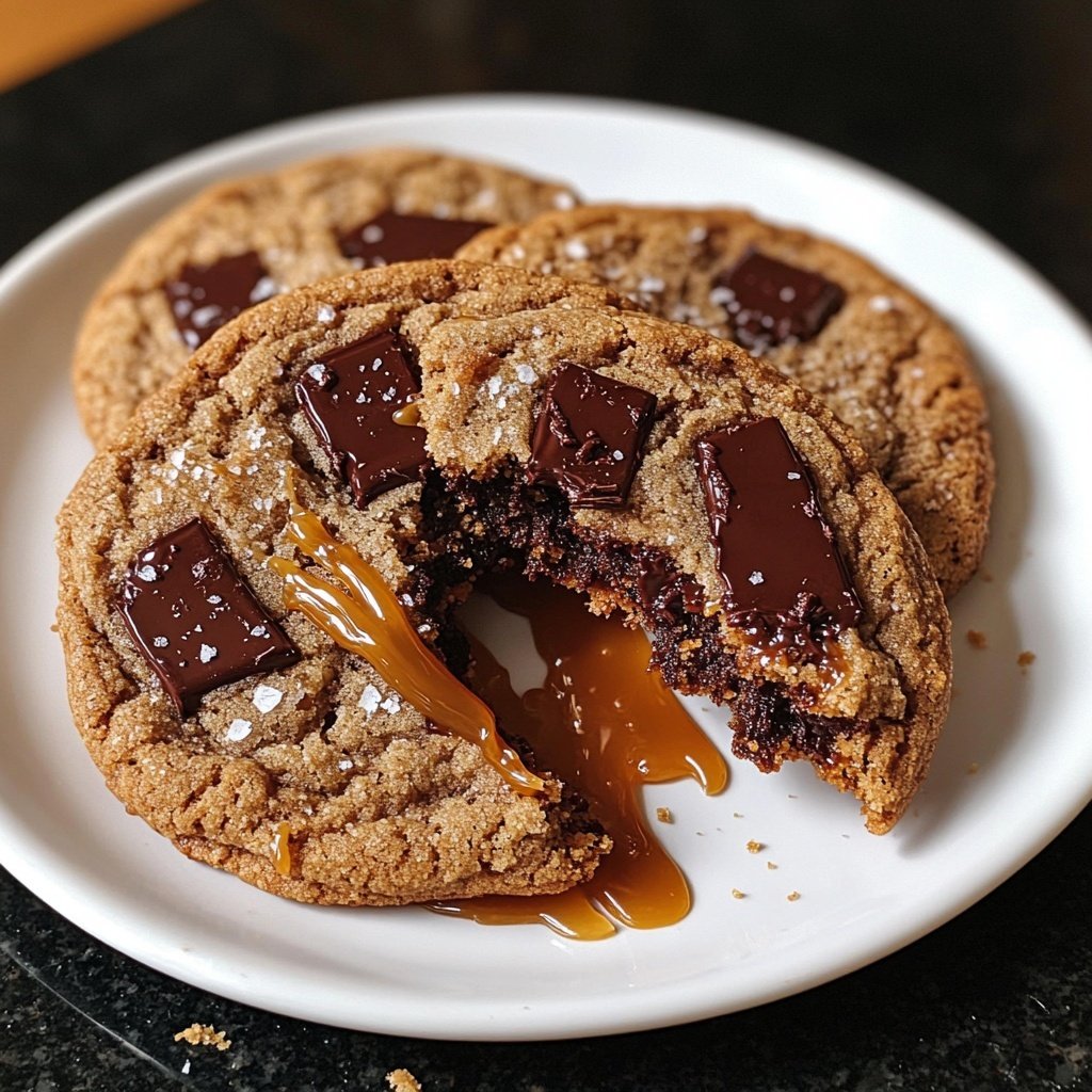 Salted Caramel Chocolate Cookies