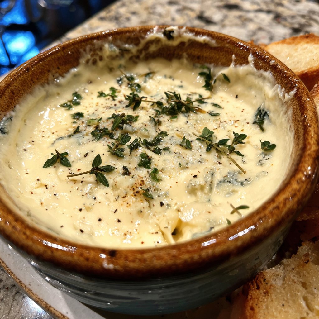 Fondue with Mild Blue Cheese