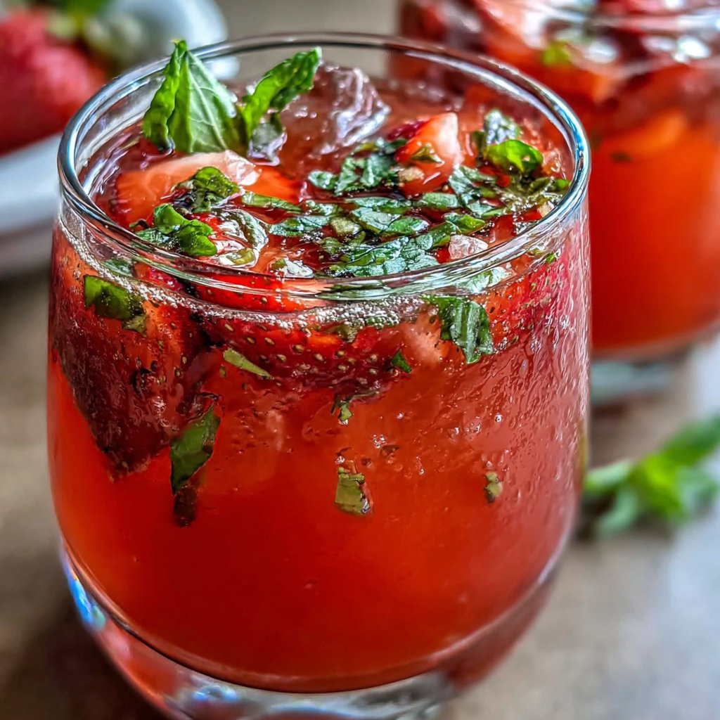 Light Strawberry Spring Drink