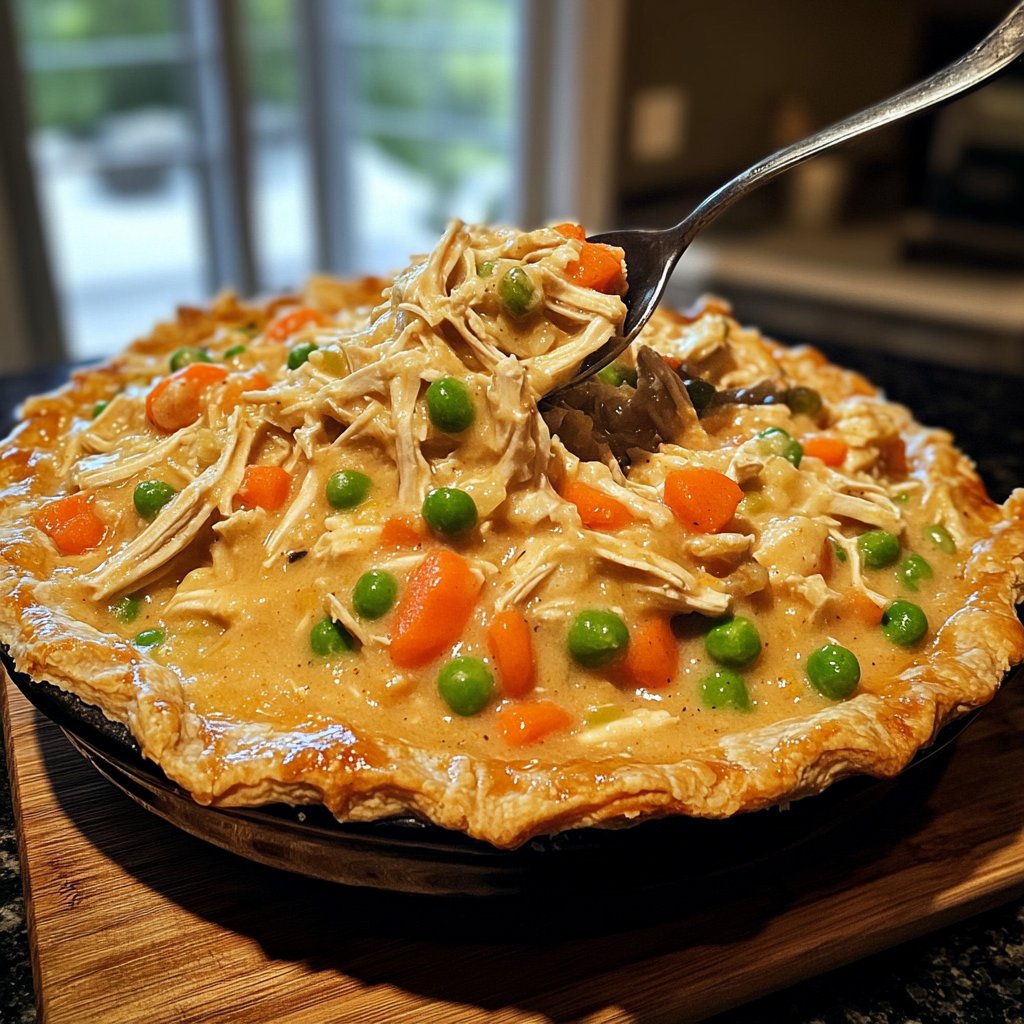 Spicy Crockpot Chicken Pot Pie Filling