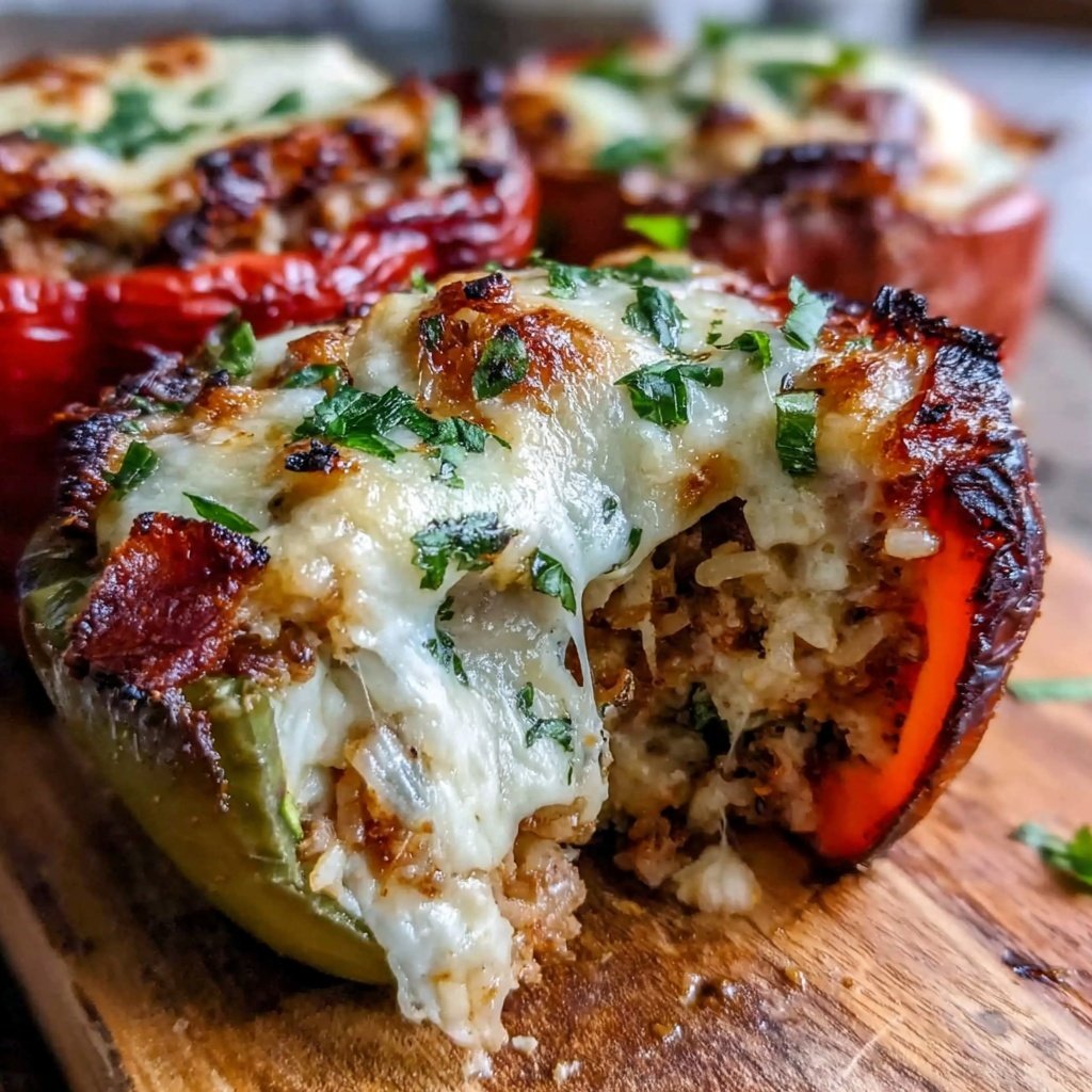 Ground Chicken Stuffed Bell Peppers