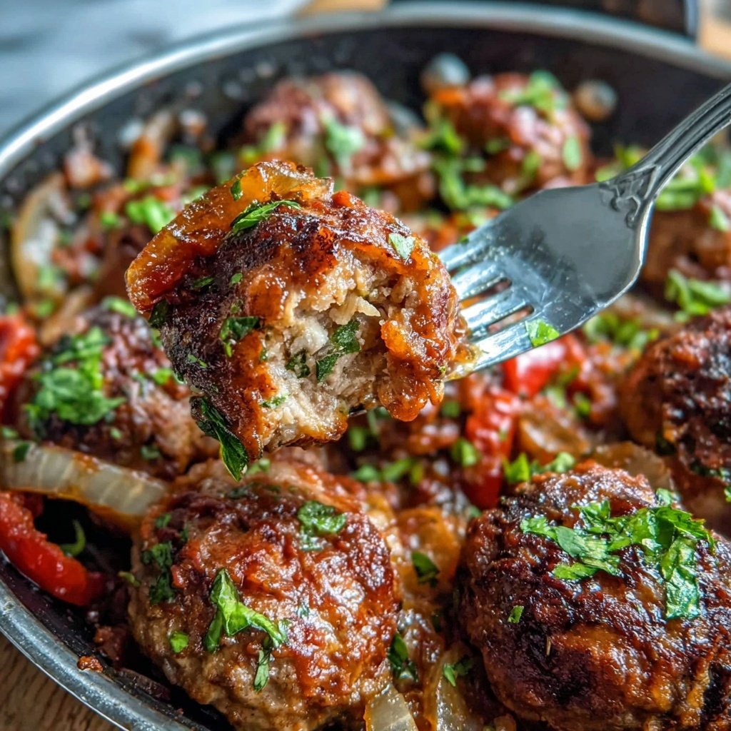 Ground Turkey Meatball Skillet