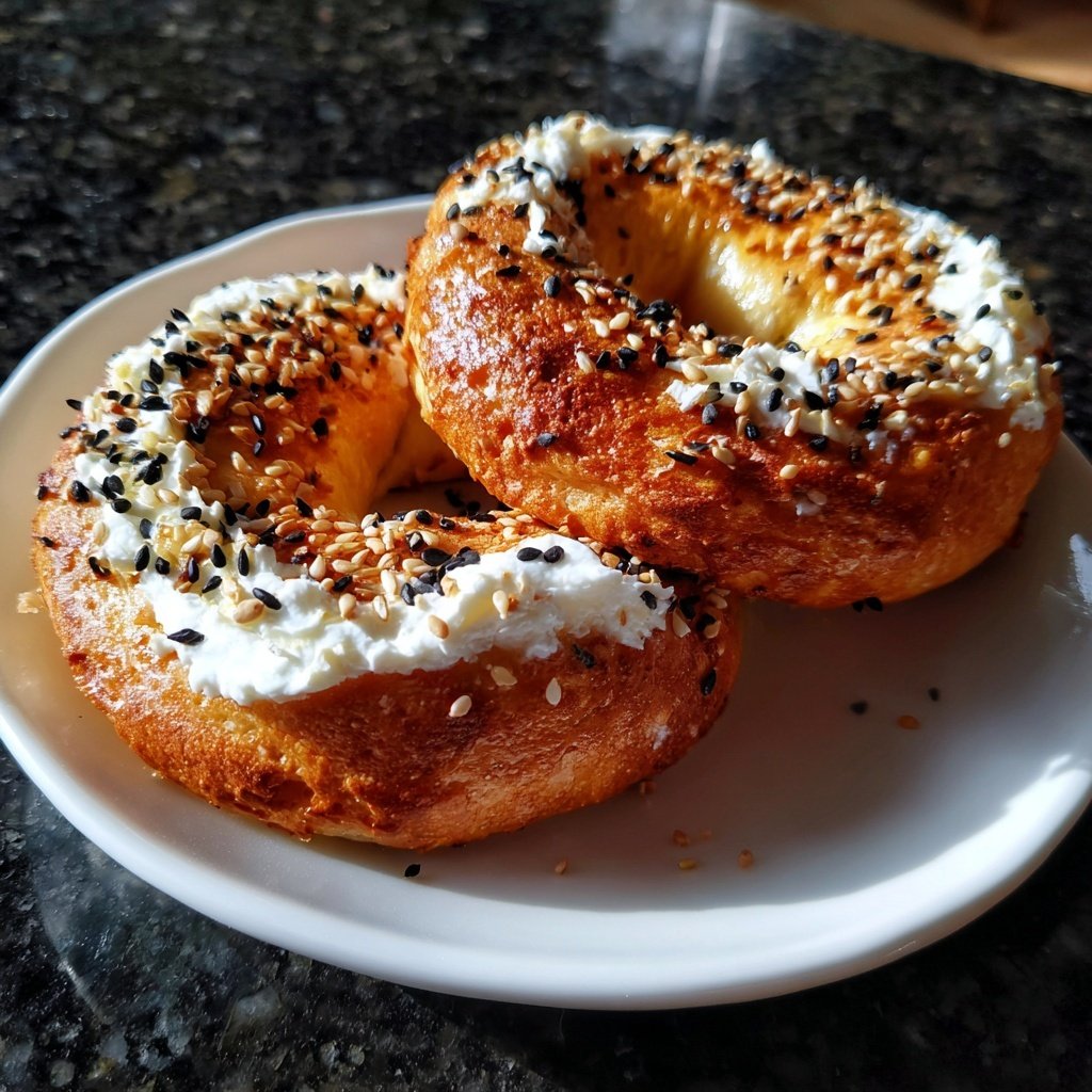 Air Fryer Bagels With Yogurt