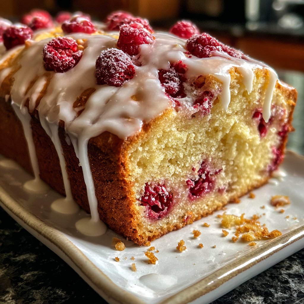 Raspberry Vanilla Yogurt Loaf