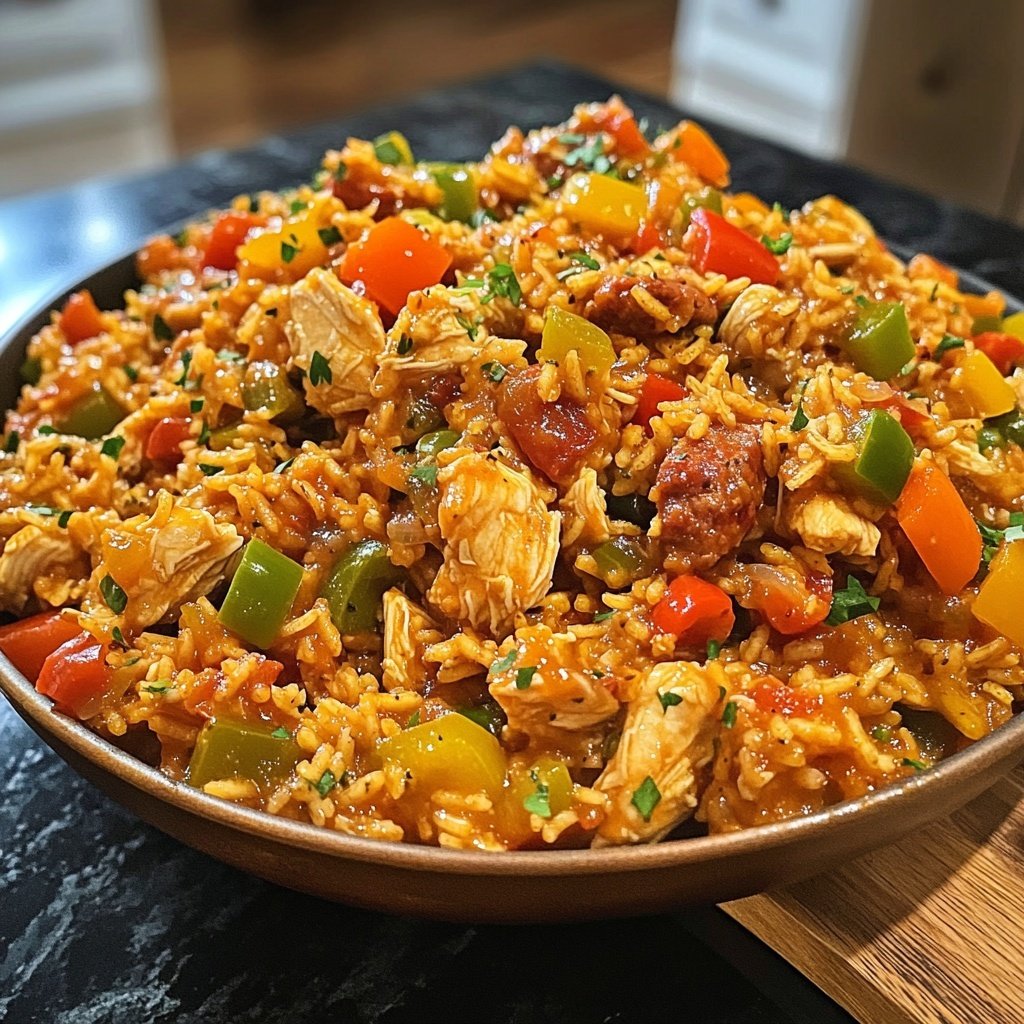 Simple Slow Cooker Chicken Jambalaya