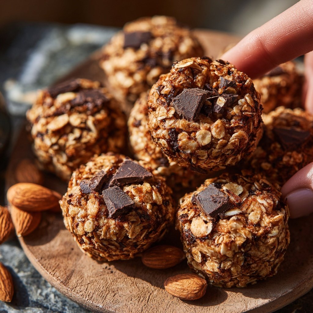 Chocolate Almond Coconut Granola Bites