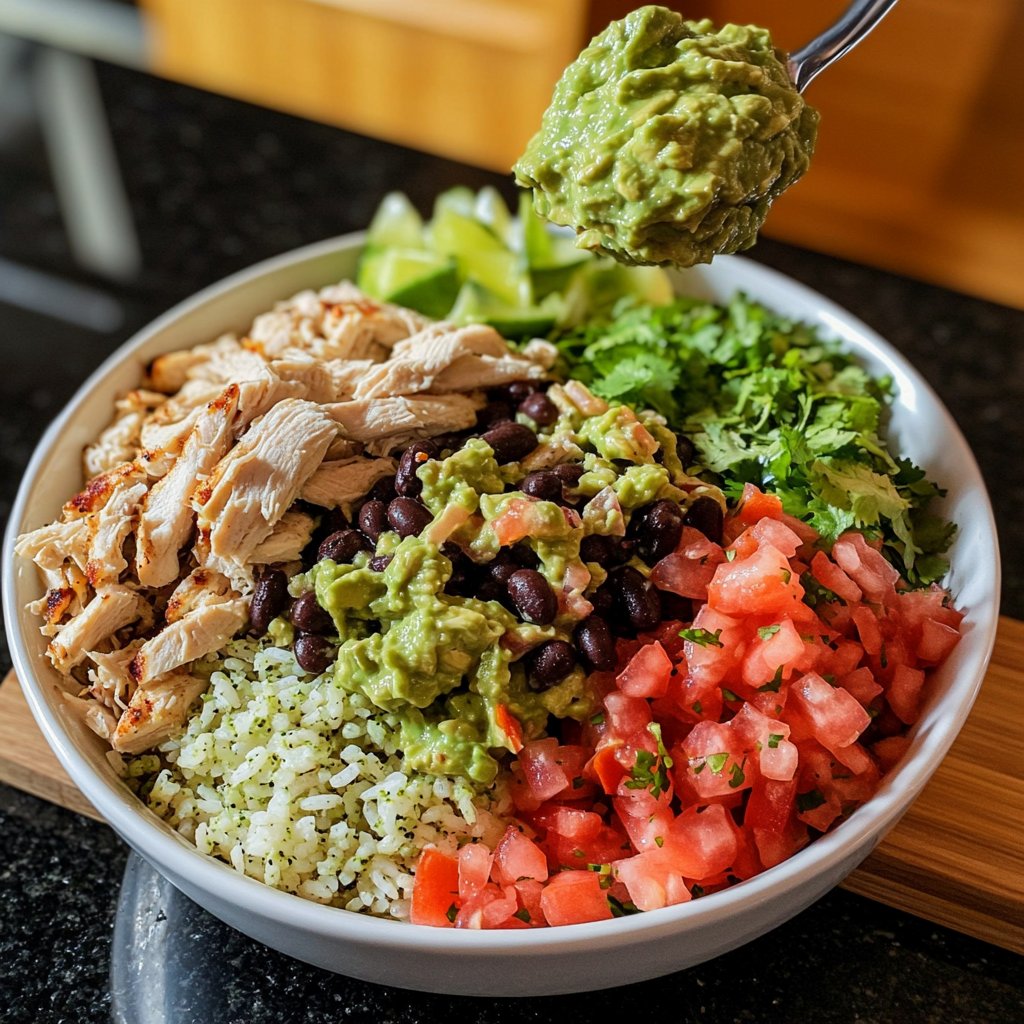 Light Chicken Burrito Bowl Lunch