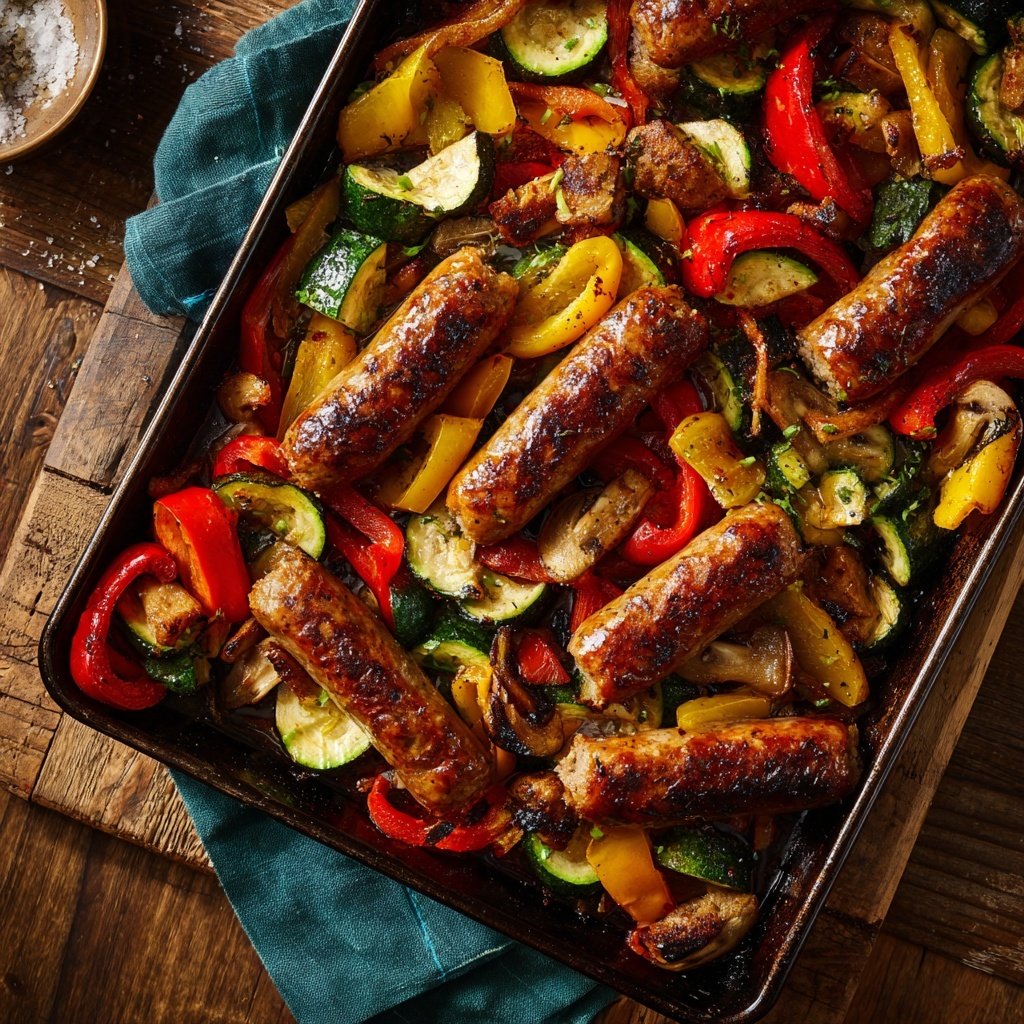 Sheet Pan Sausage And Vegetables